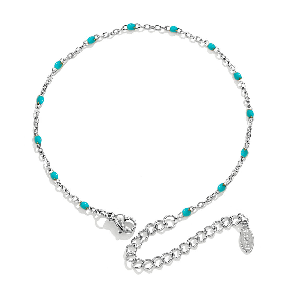 Niche Design Stainless Steel Enamel Cross Chain Bracelets