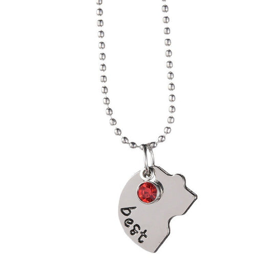 Casual Fashion Letters Good Friends Heart-shaped Necklaces