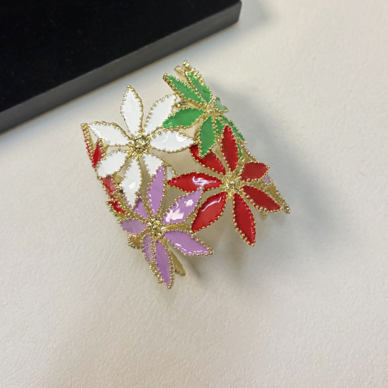 Dripping Hollow Leaves Stitching Affordable Luxury Fashion High Bracelet