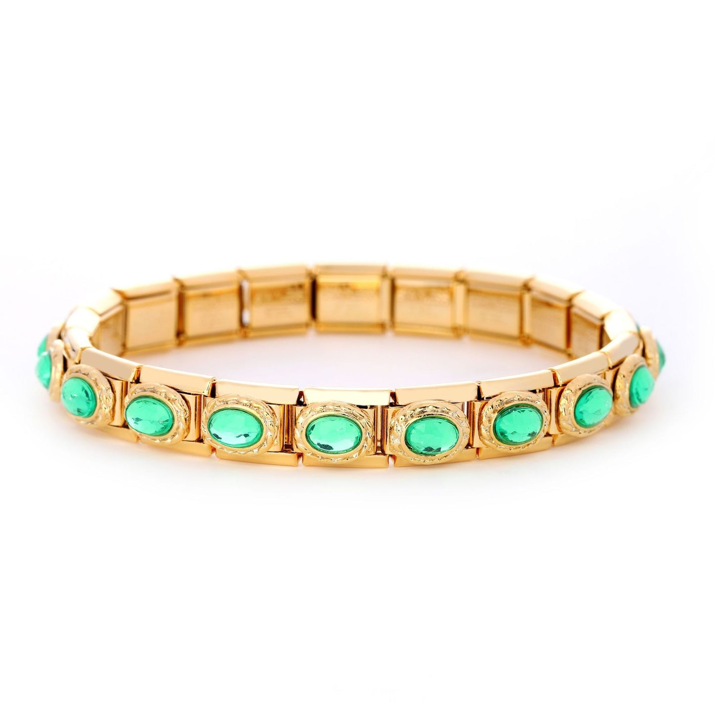 Steel Gold Penh Oval Gem Series Bracelets