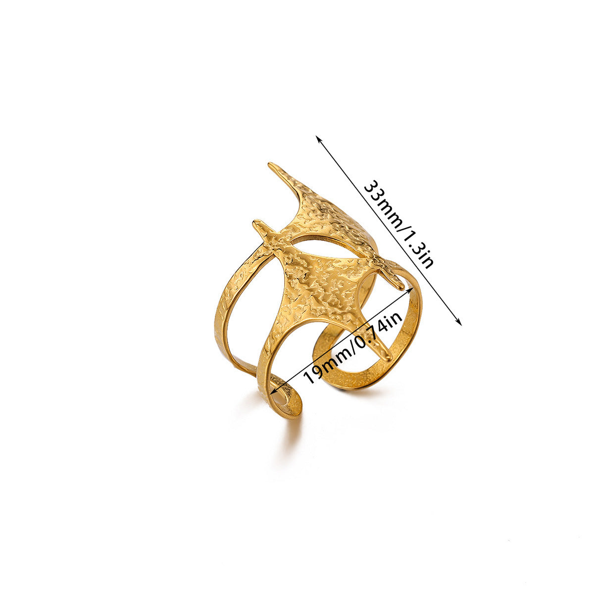 Creative Simple Stainless Steel Open Light Luxury High-grade Ring