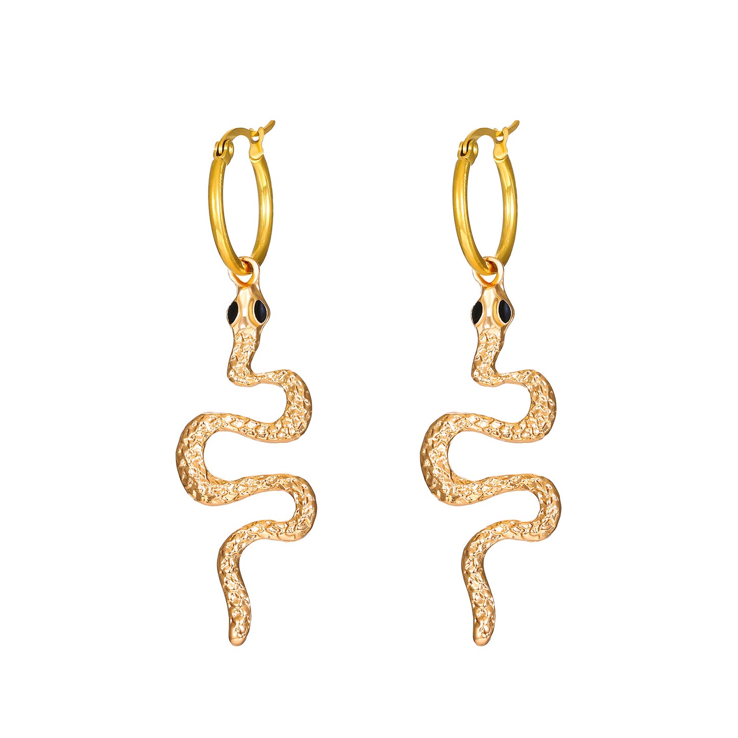 Personality Curved Snake Exaggerated Creative Punk Earrings