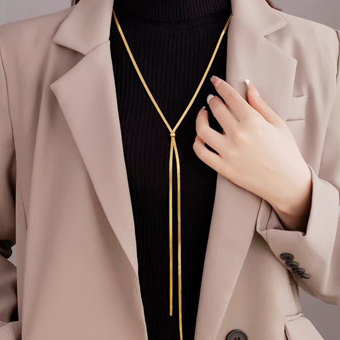 Women's Drawable Long Light Luxury Minority Design Necklaces