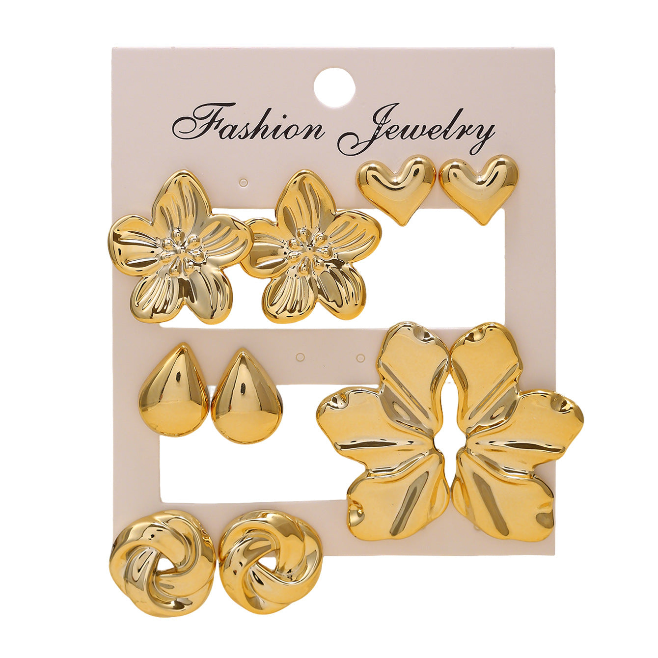 Beautiful Flowers Graceful Personality Matte Irregular Earrings
