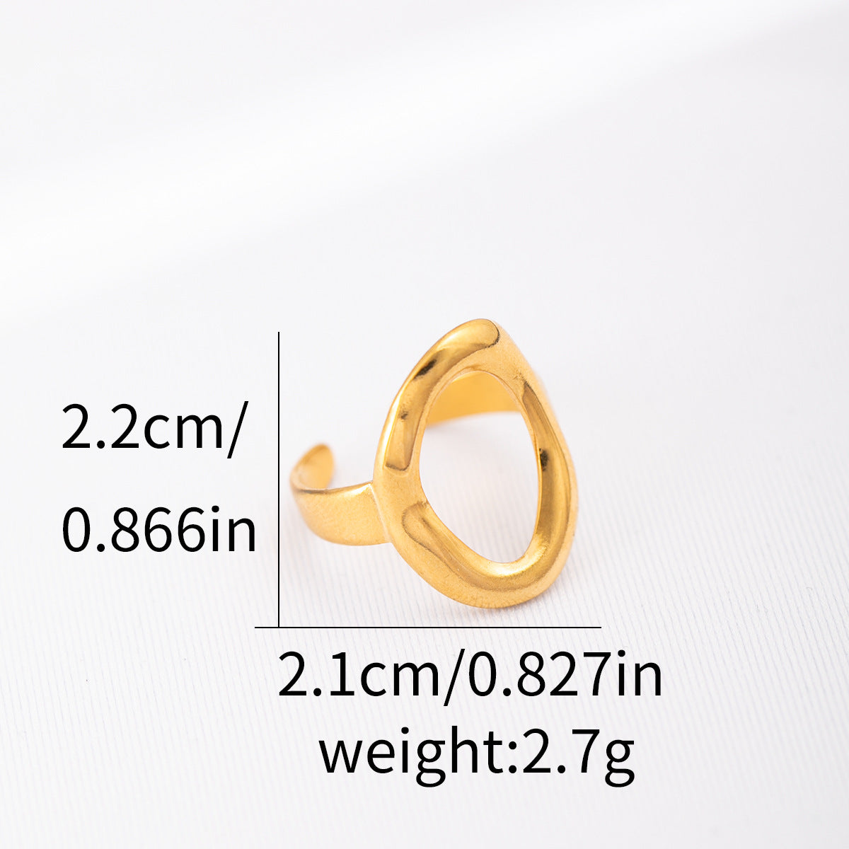 Vacuum Plating Titanium Steel Geometric High-grade Ring