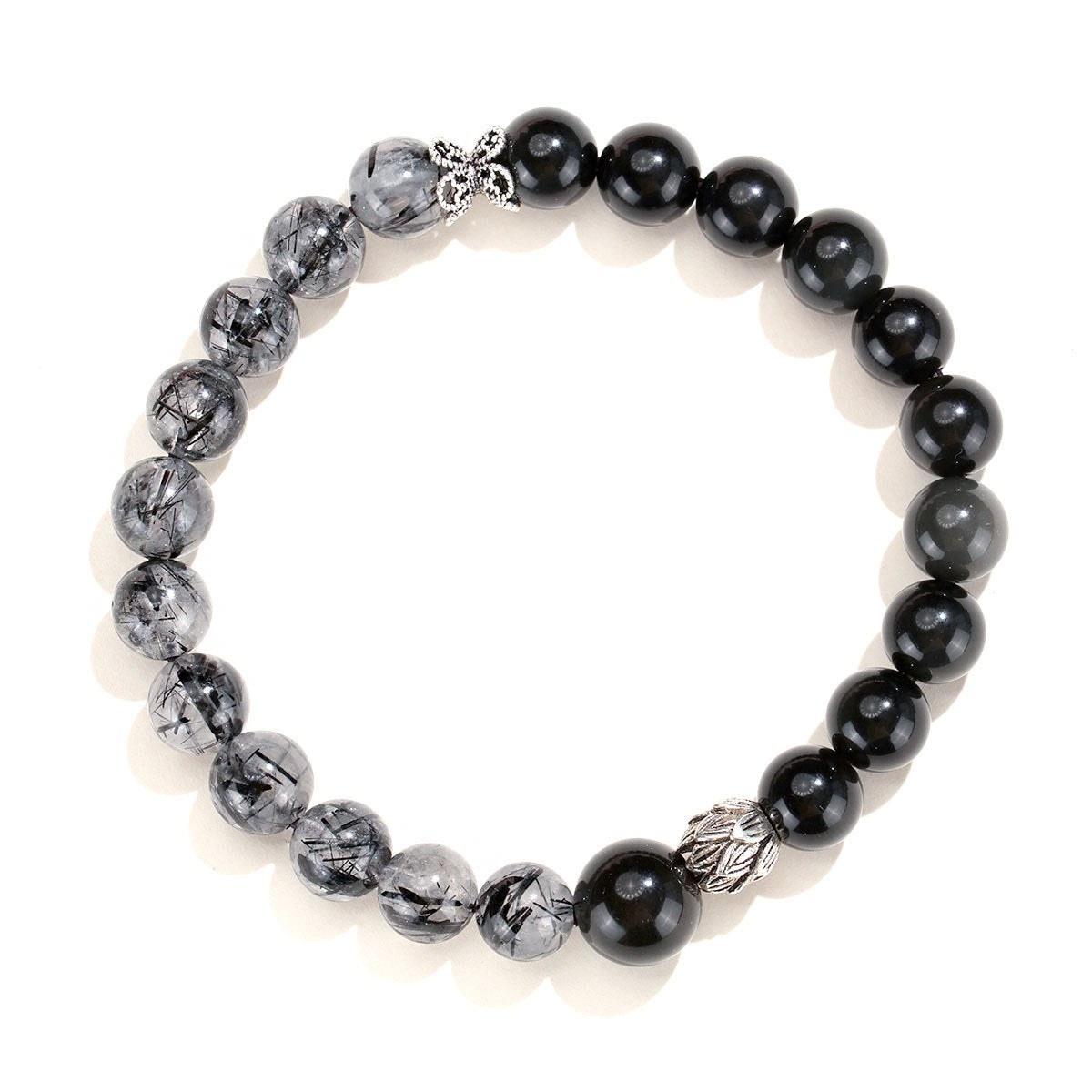 Obsidian Beaded Couple Versatile High-grade Black Bracelets