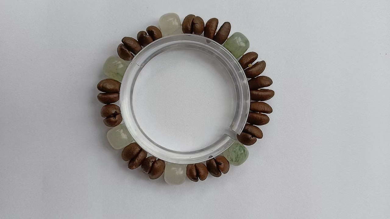 Coffee Bean Ebony Kitten Head Passion Fruit Seed Bracelets