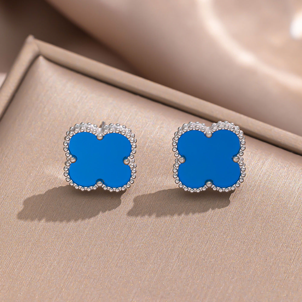 Four-leaf Clover Titanium Steel Ear Female Earrings