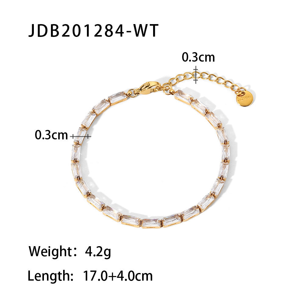 Niche Gold Chain Stainless Steel Zircon Bracelets