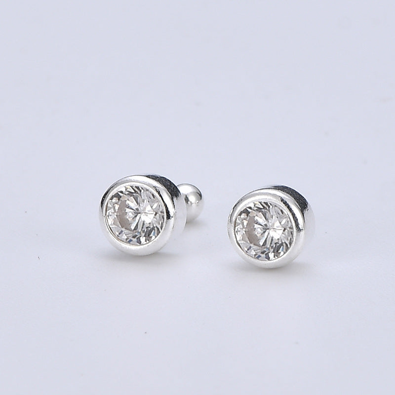 Women's & Men's Zircon Fashion Ear Bone Screw Before Earrings