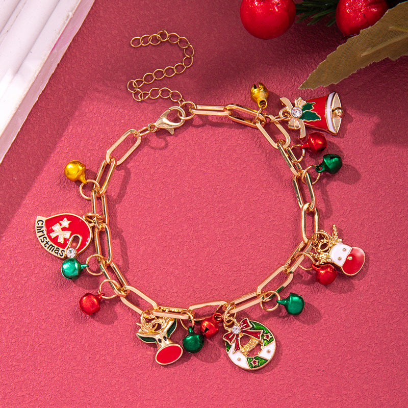 Christmas Snowflake Tree Polymer Clay Bead Bracelets