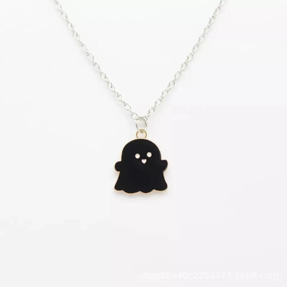 White Ghost Cartoon Halloween Gift Jewelry Necklaces