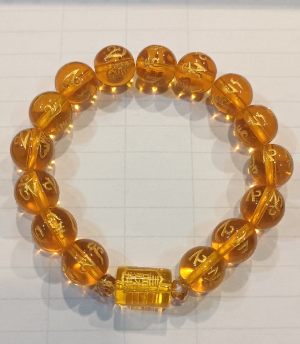 Motto Five Elements Crystal Prayer Beads Live Stall Scenic Spot Bracelet