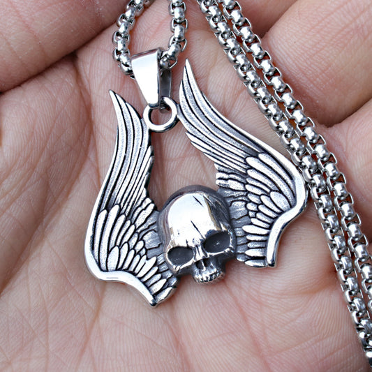 Steel Angel Wings Personality Rock Wind Street Necklaces