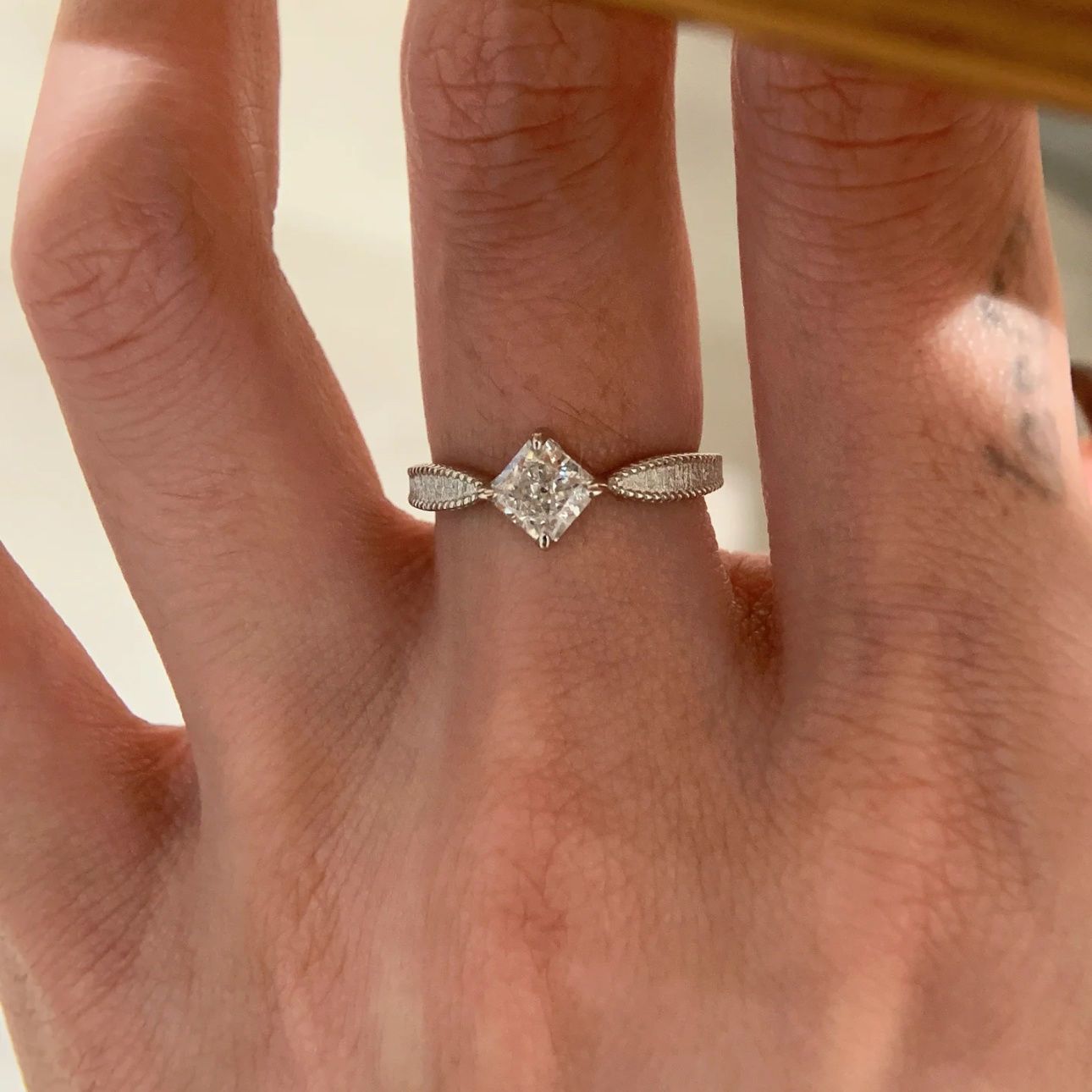 Minority Small Square-cut In Vintage Retro Ring