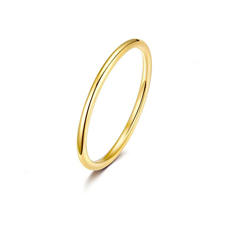 Inner Outer Arc Female Simple Personality Rings