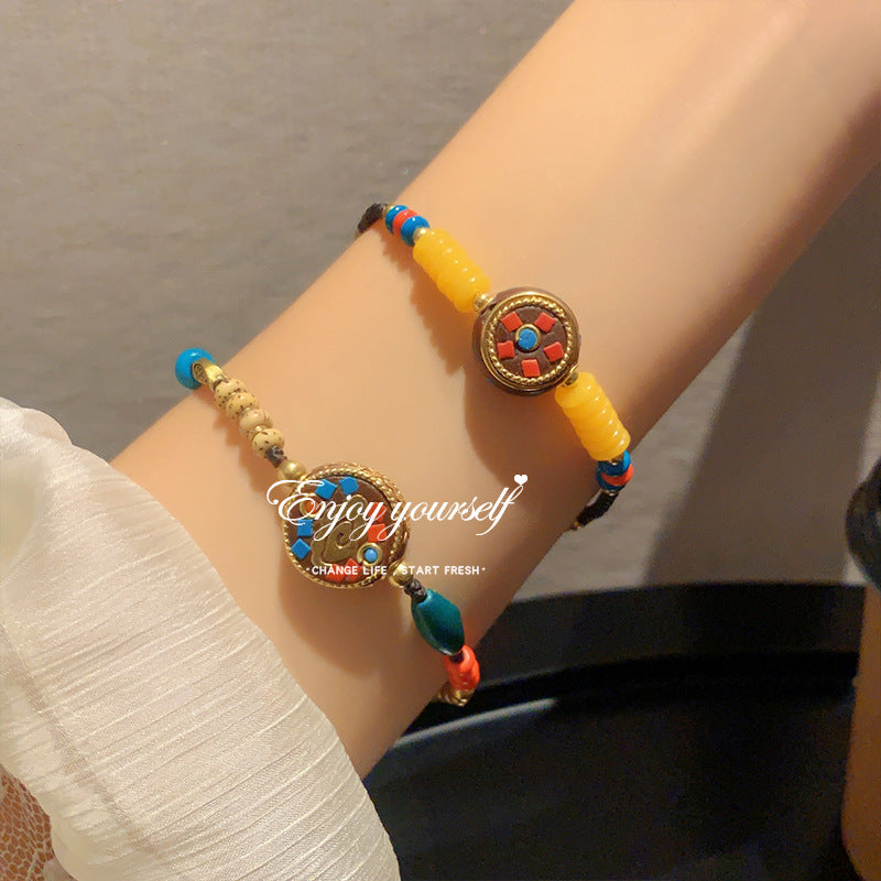 Women's Beads Woven For Design High-grade Tibetan Bracelets