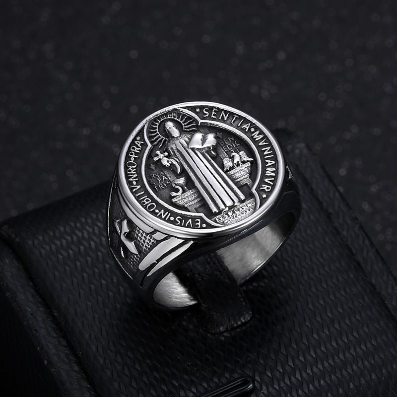 Men's Hop Titanium Steel Ornament Benedict Exorcism Rings