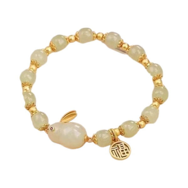 Women's Jade Hare Good-looking Girlfriends Ancient Style Bracelets