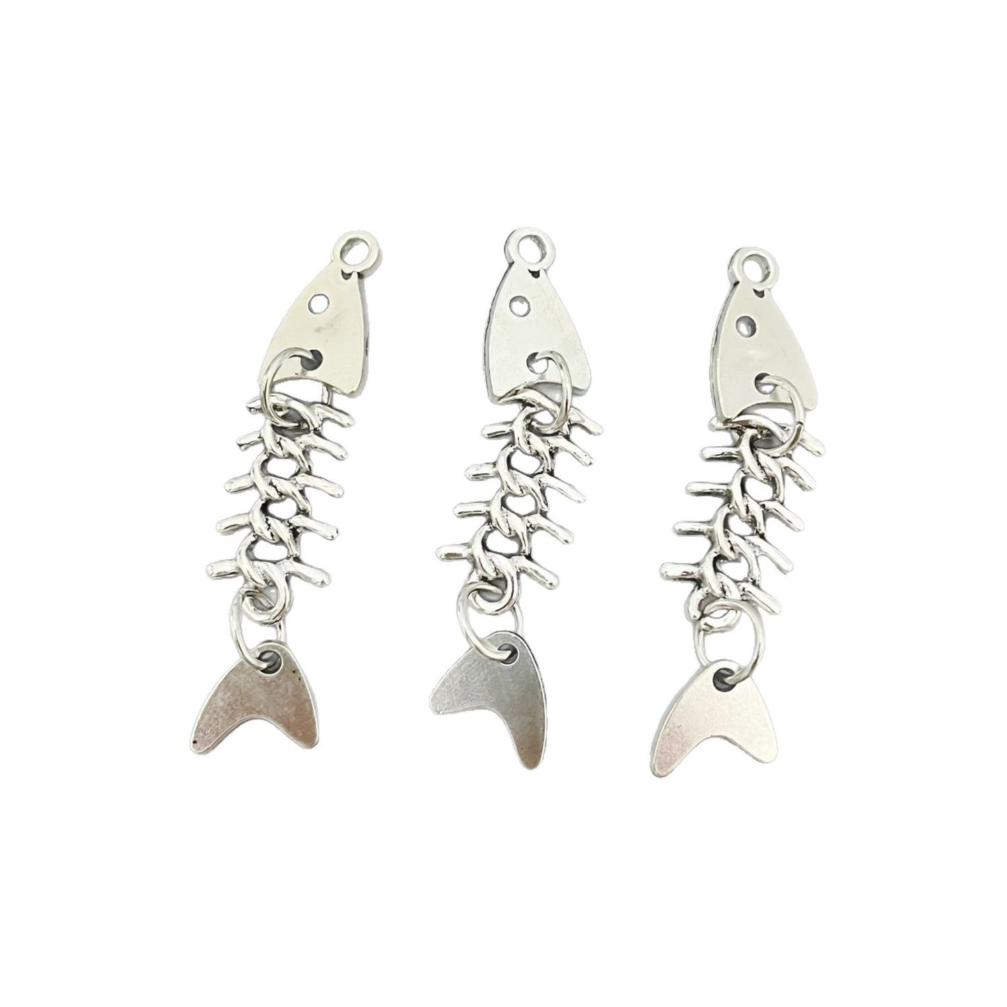 Personalized Creative Movable Fishbone Connecting Alloy Pendant