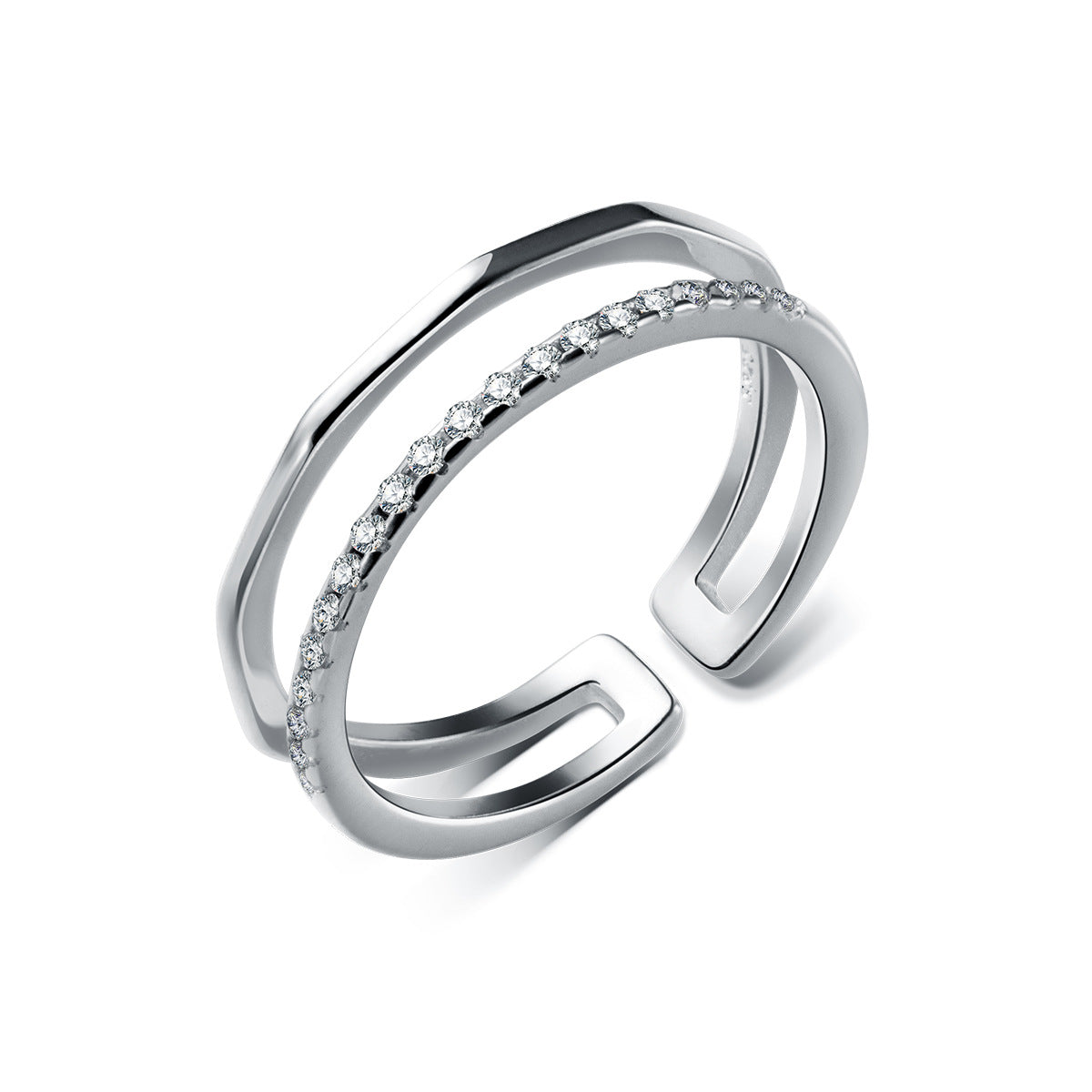 Female Style Simple Fresh Double Layer Rings