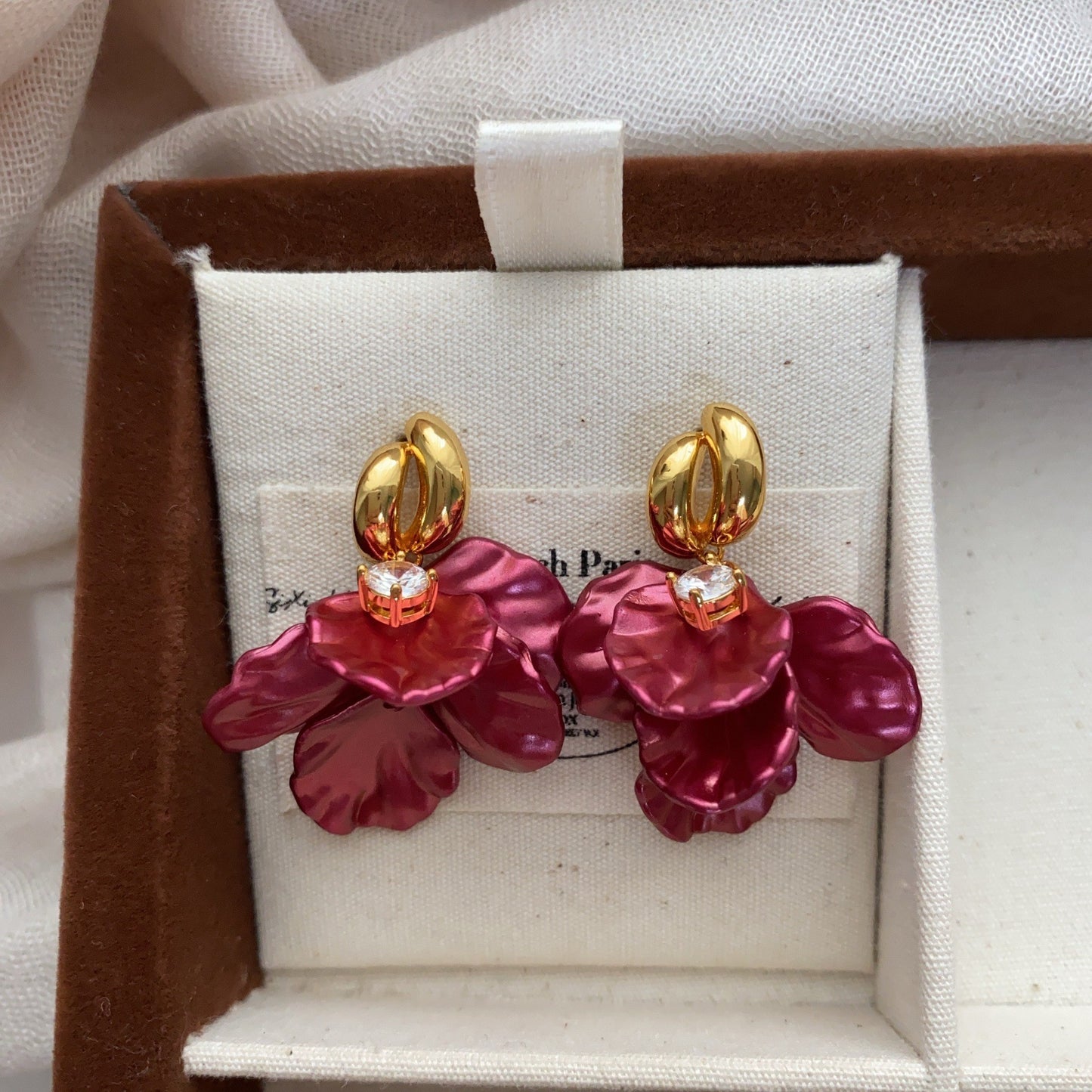 Flower Simple Elegance Retro Elegant Natural Soft Earrings