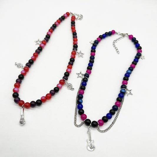 Men's Beaded Heart-shaped Magnetic Suction For Suite Rings