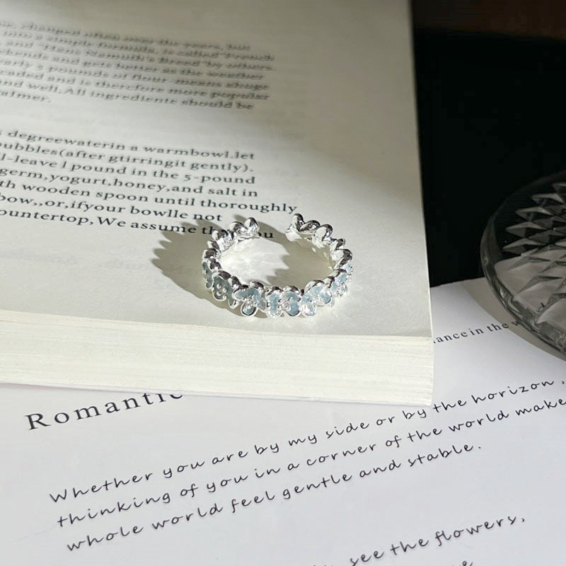 Flower Light Luxury Temperament Female Niche Summer Unique Design Sense Ring