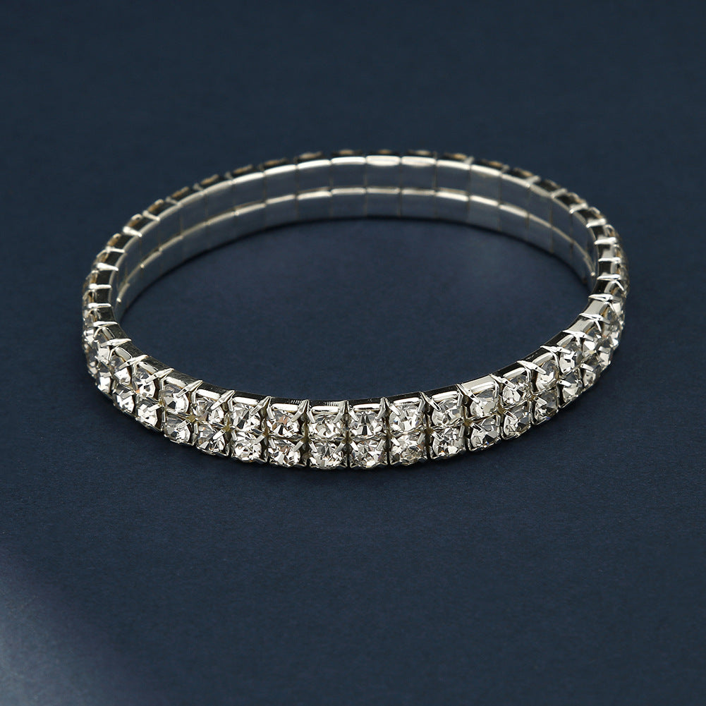 Row Stretch Wrist Bridal Full Diamond Rings