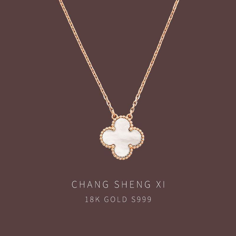 Quality Lucky Four-leaf Clover Female Clavicle Pendants