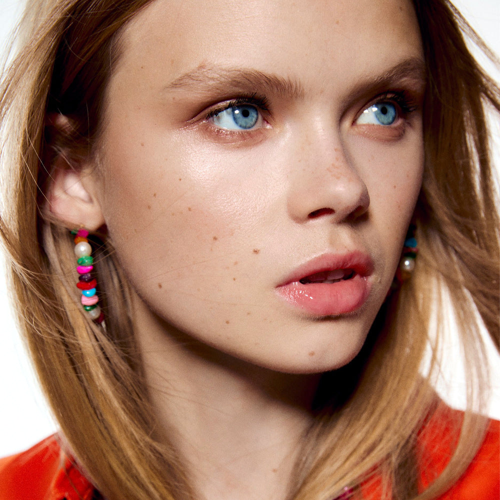 Large Circle Light Luxury Personality Imitation Pearl Earrings
