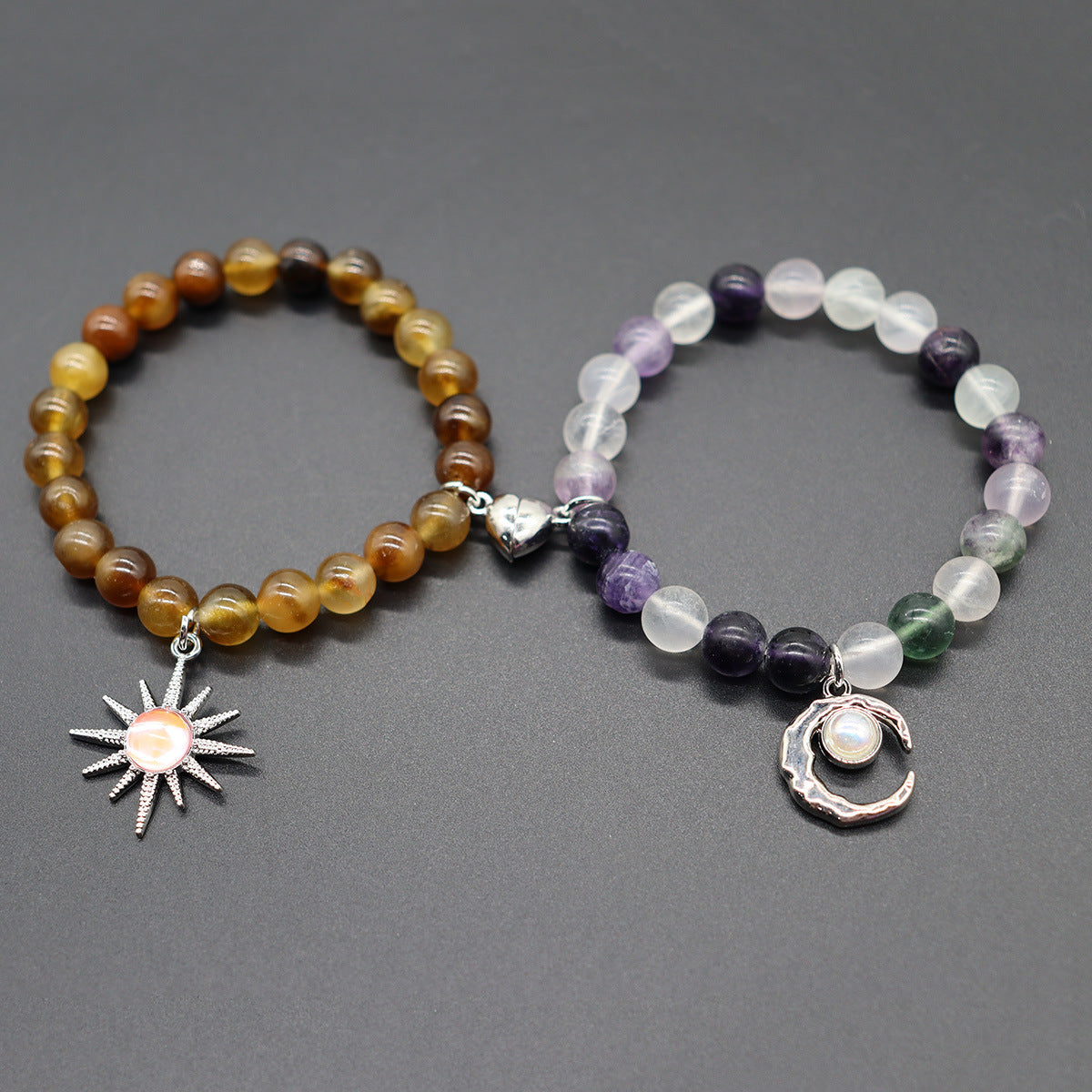 Men's Beaded Moon Sun Love Magnetic For Bracelets