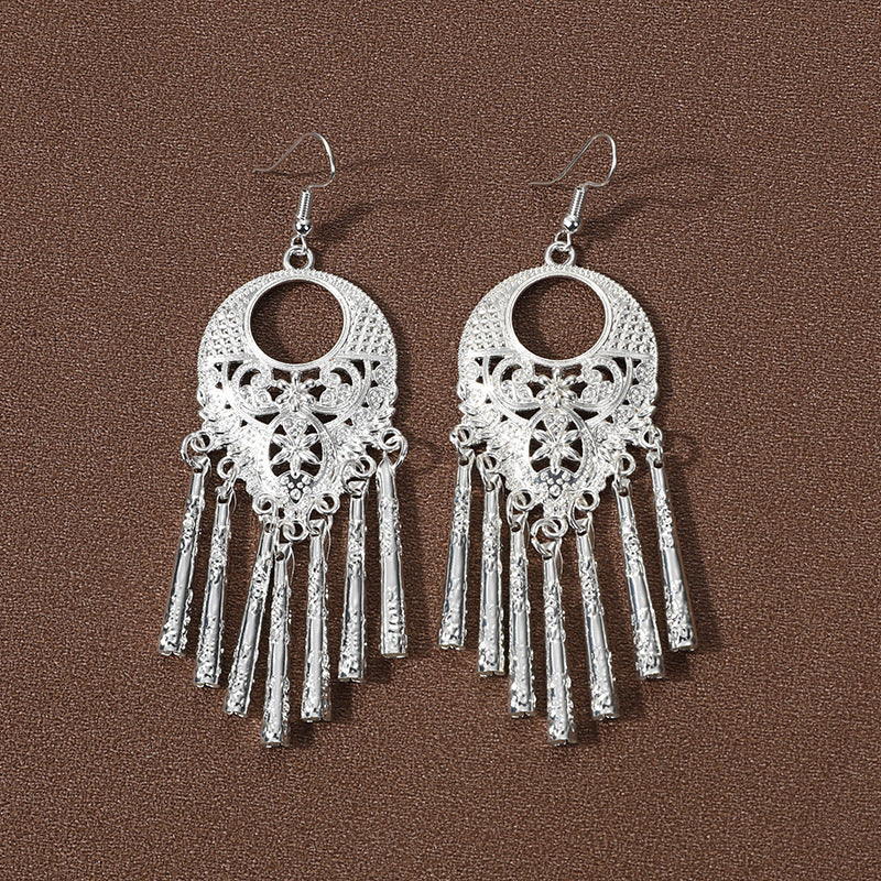 Sier Family Minority Ethnic Style Tourist Attractions Earrings