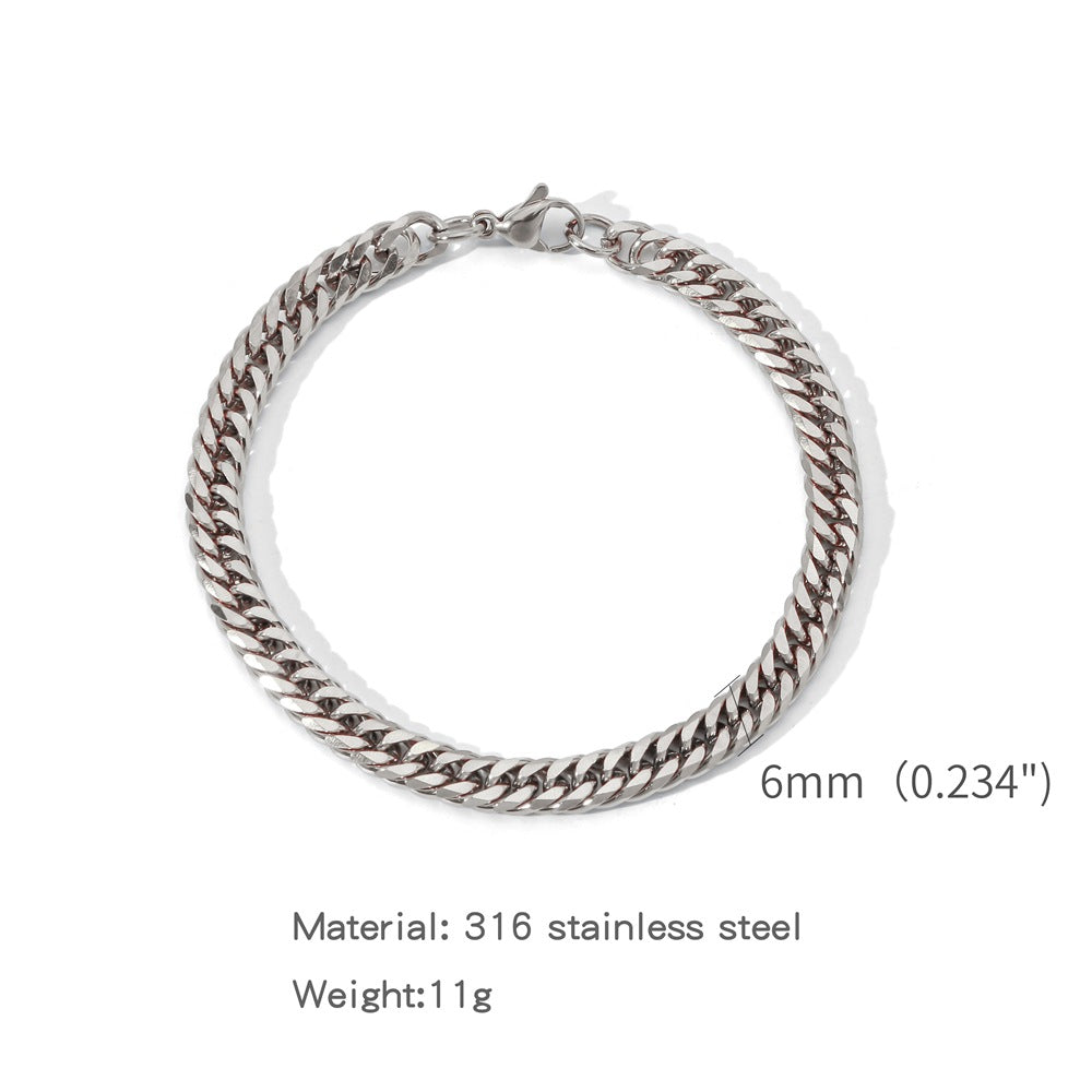 Fashion Exaggerated Electroplating Double Woven Grinding Bracelets