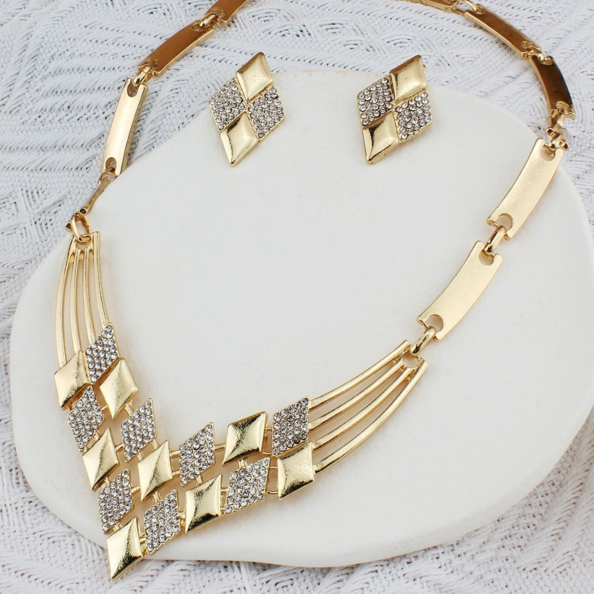 Women's Alloy Bridal Gold Sier Plated Fashion Gifts For Jewelry Set