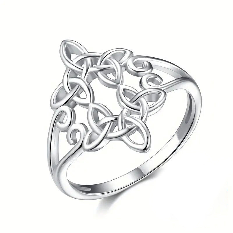 Geometric Cross Hollow Female Personality Pattern Ring