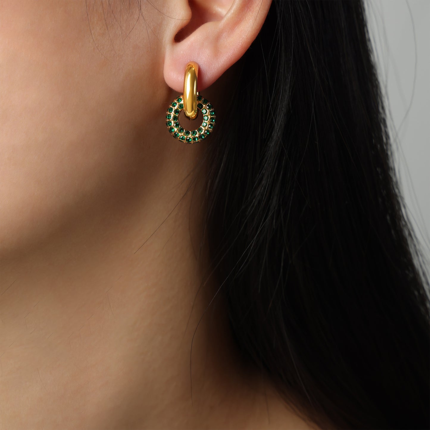 Niche Exaggerated Geometry Double High-grade Ornament Earrings