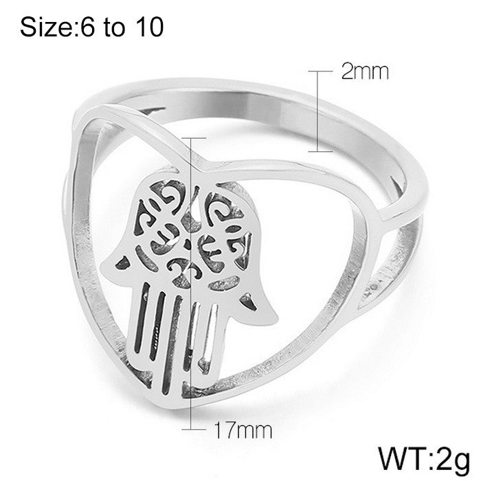 Personality Digital Corrosion Pattern Oval Special Rings