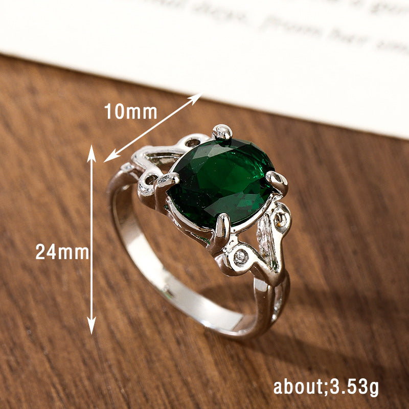 Women's Simple Elegant Colorful Sapphire Fashion Unique Rings