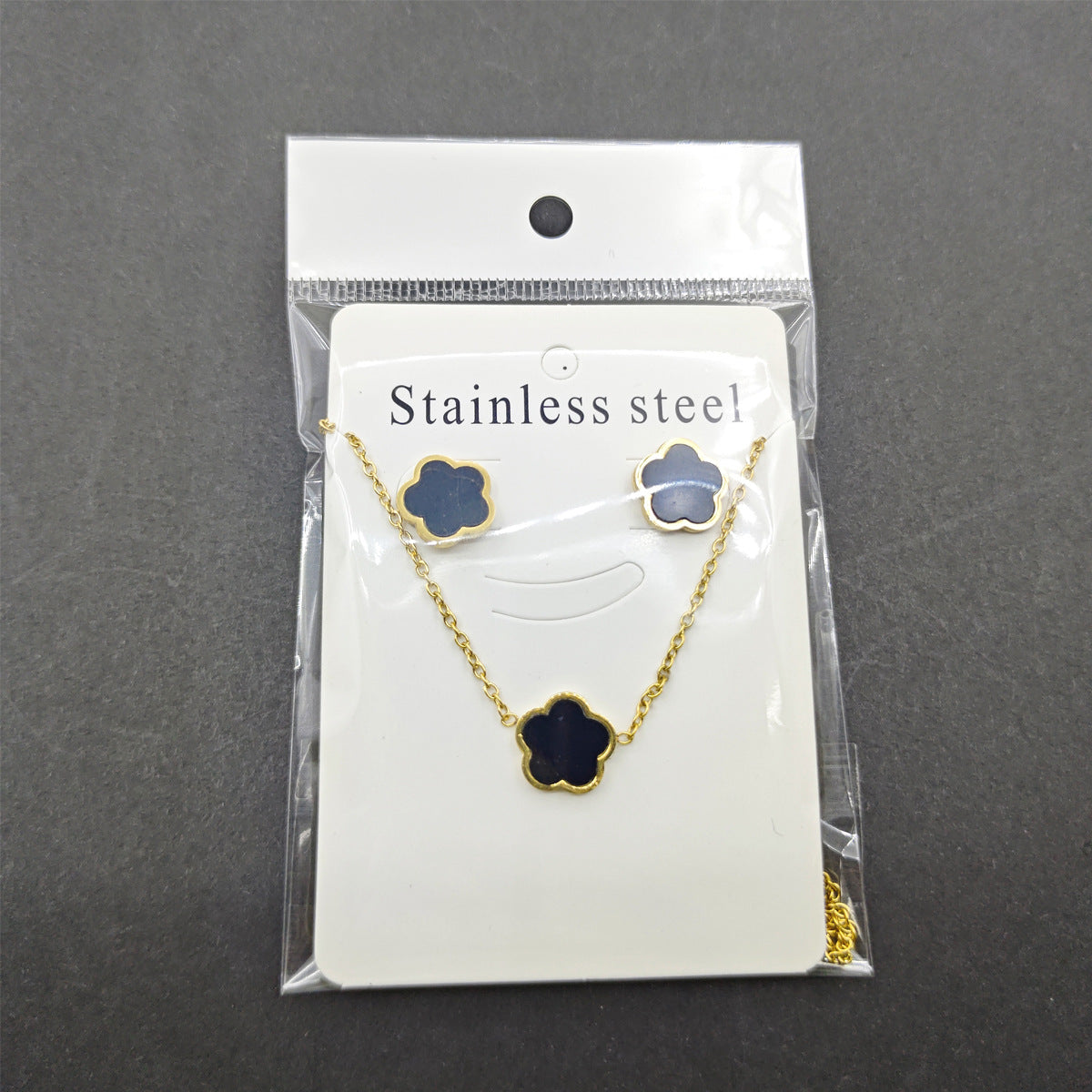 Clover Elegant Flower Simple Light Luxury Fashion High Sense Na Jewelry Set