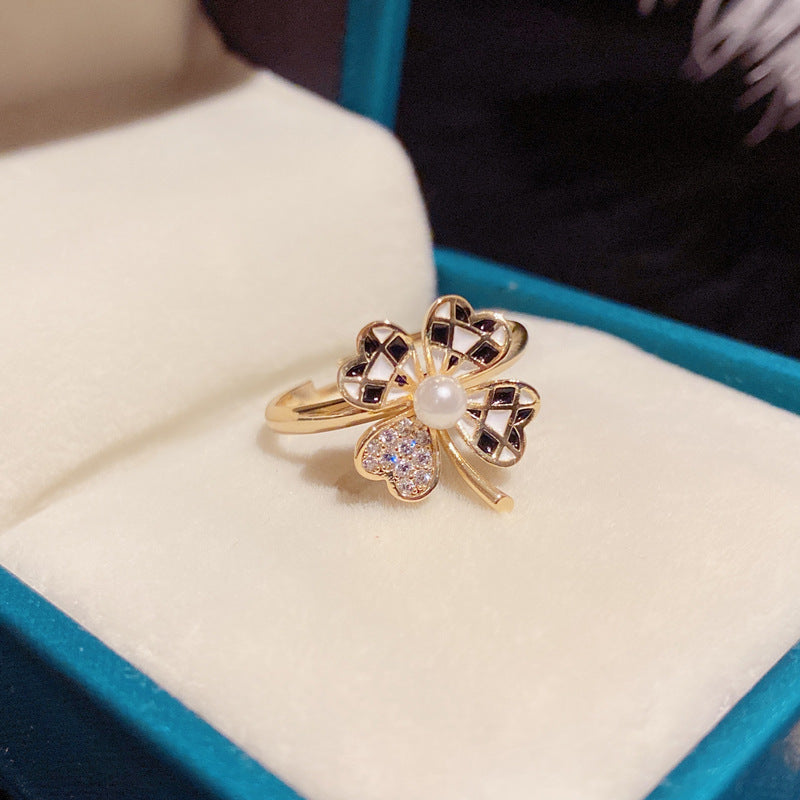 High-grade Open Female Trendy Cold Simple Rings