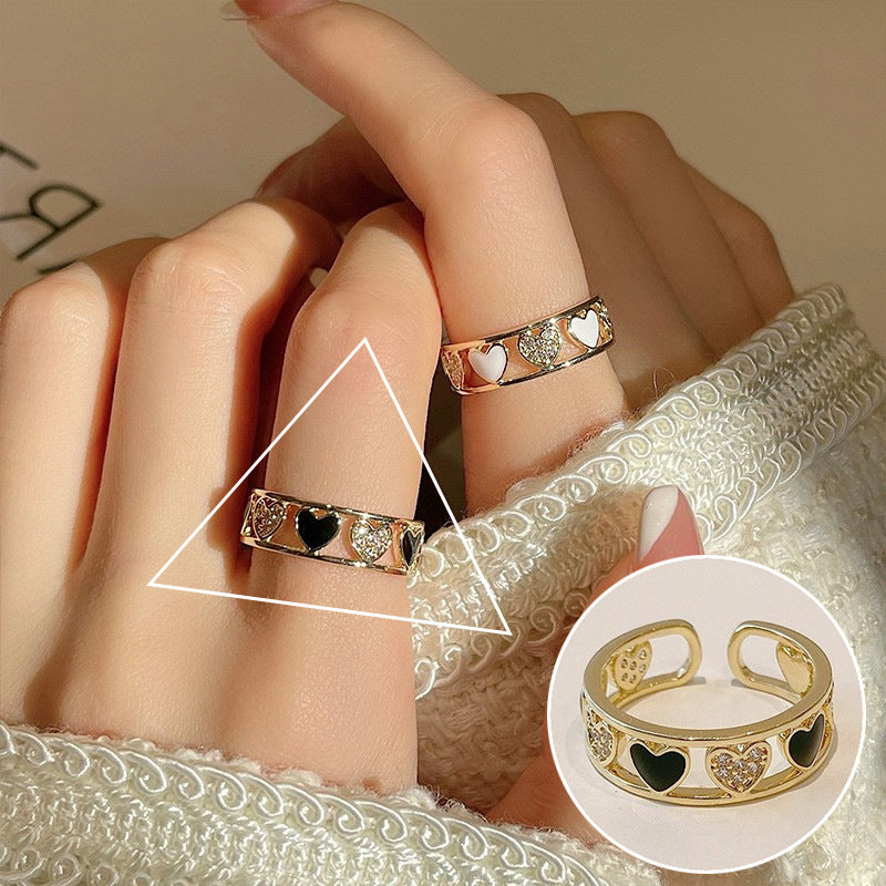 Female Korean Chic Unique Geometric Grid Sier Rings