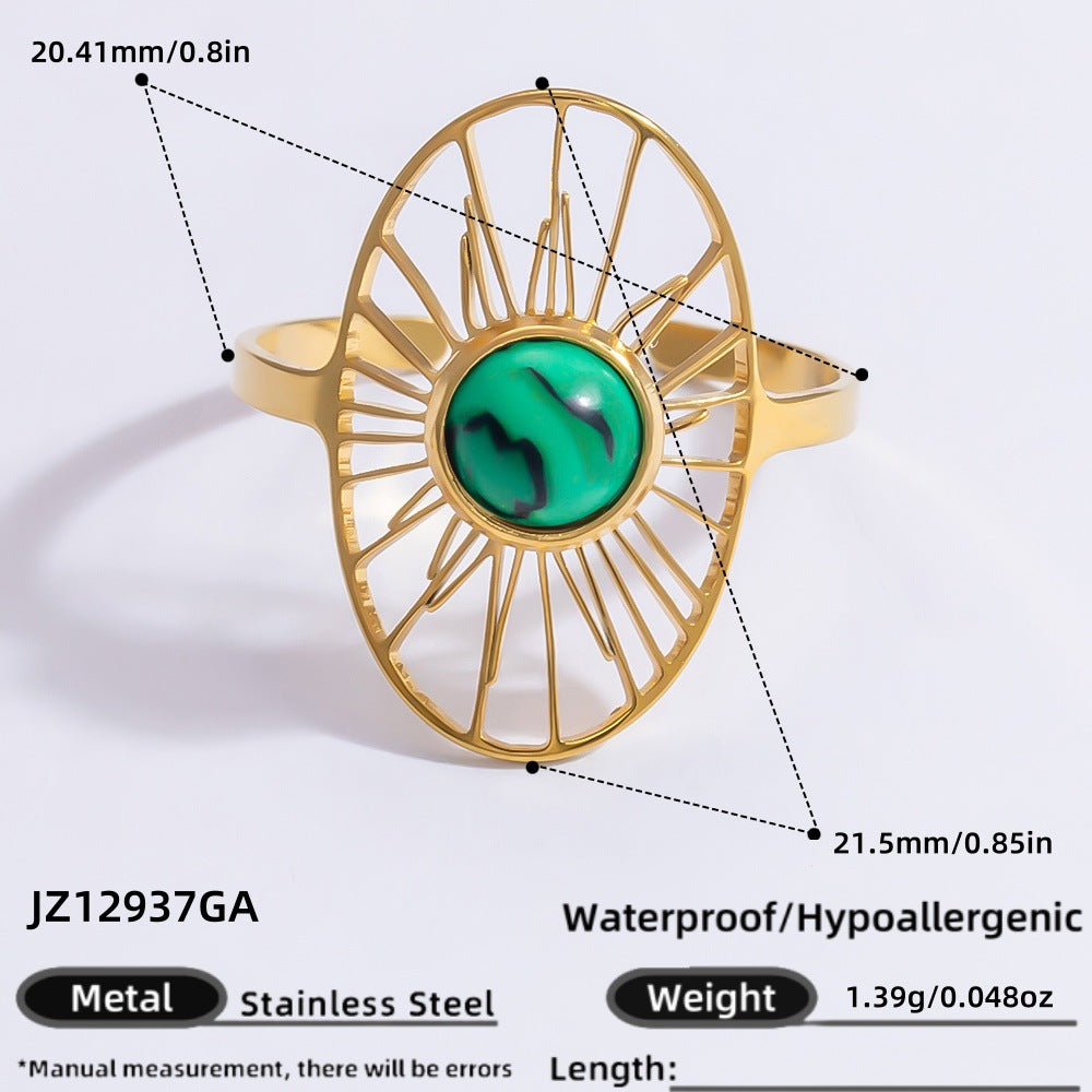 Stone Light Luxury Retro Niche High-grade Rings