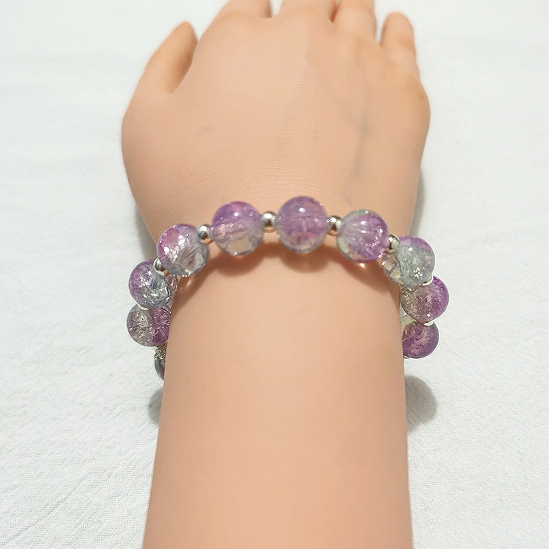 Offer Super Fairy Purple Blue Jade Broken Glass Butterfly Bracelets