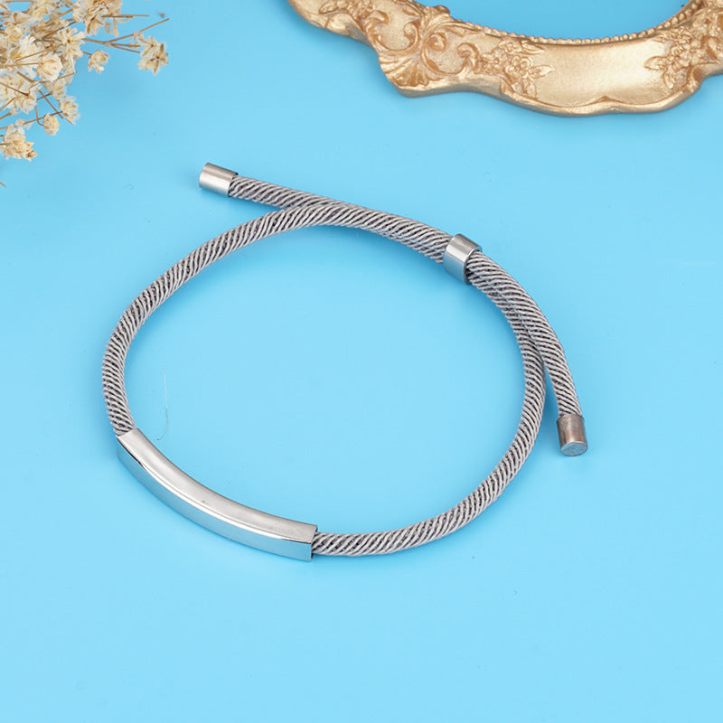 Material Stainless Steel Holiday Gift Advertising Small Titanium Bracelets