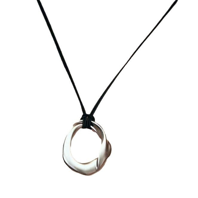 Style Condensation Leather Rope Long Light Luxury Necklaces