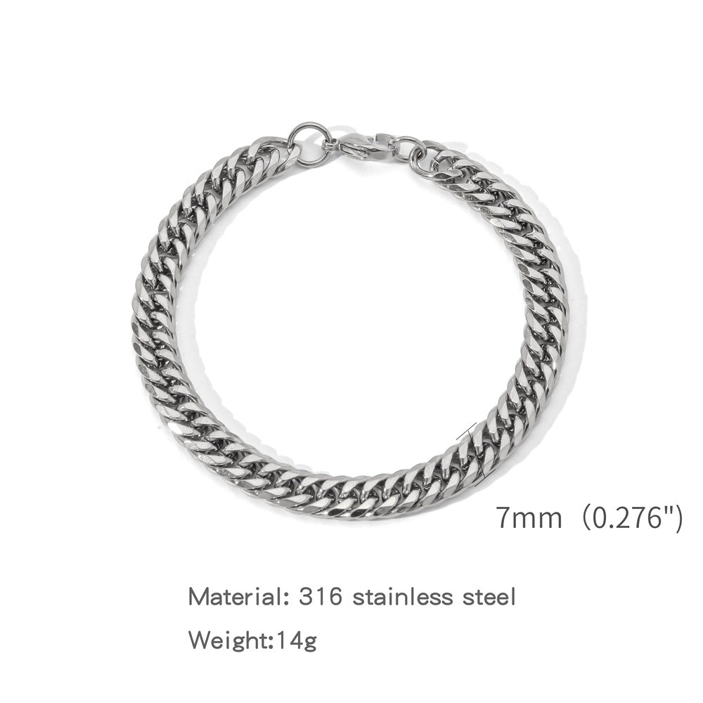 Fashion Exaggerated Electroplating Double Woven Grinding Bracelets