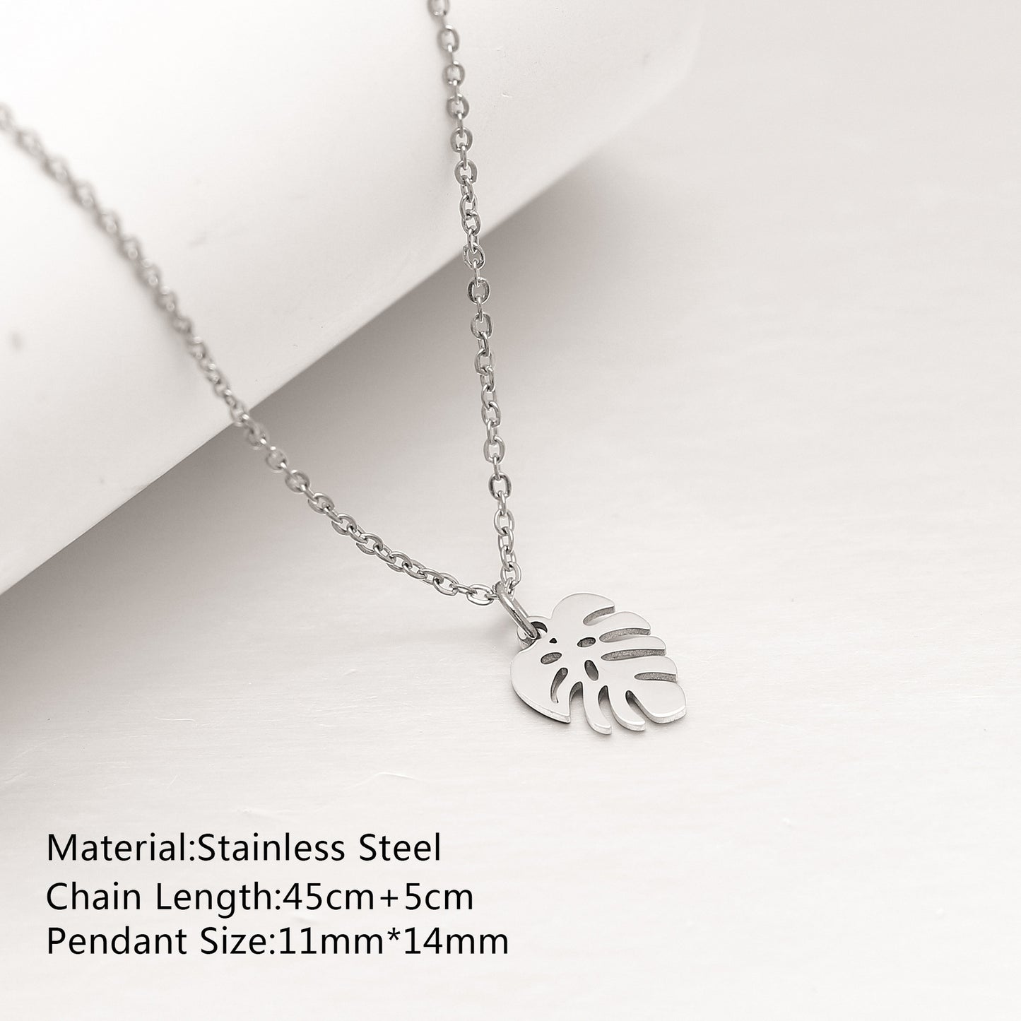 Women's Steel Simple Butterfly Clover Lucky Lotus Mushroom Clavicle Chain Color Necklace