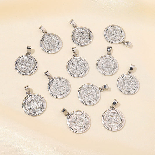 Twee Constellations Female Sagittarius Copper Zircon Pendants