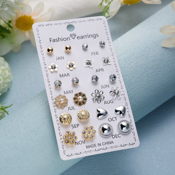 Flower Combination Card Suit Personality Multiple Rings